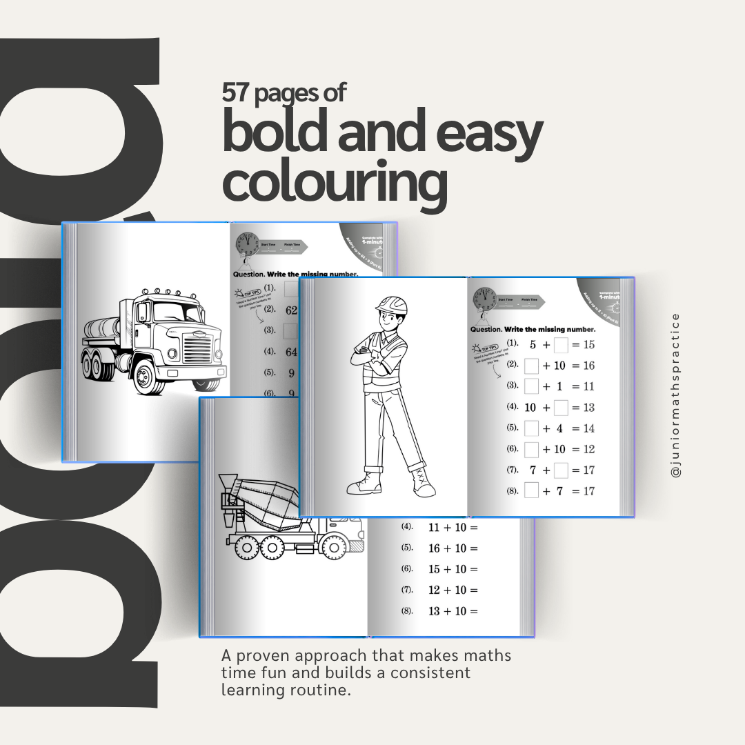 Book 10 - Bold and Easy Colouring (Construction)